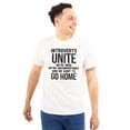 thumbnail image 1 of Introverts Unite Here Uncomfortable Men's Graphic T Shirt Tees Brisco Brands X, 1 of 4
