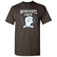 thumbnail image 1 of Introverts Unite Separately Sarcastic Humor Graphic Funny T Shirt, 1 of 1