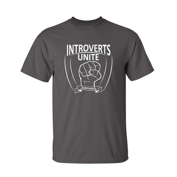 Introverts Unite Separately Sarcastic Humor Graphic Novelty Funny Youth T Shirt