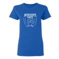 thumbnail image 1 of Introverts Unite Separately Sarcastic Novelty Gift Idea Adult Humor Funny Women's Casual Tees, 1 of 3