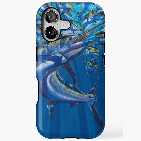 Intruder Fish Angler Ocean Predator Inspired Tough Phone Case with iPhone 11 to 17 Pro Max