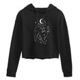 thumbnail image 1 of Instant Message - Star Cat Cropped Graphic Hoodie, 1 of 6