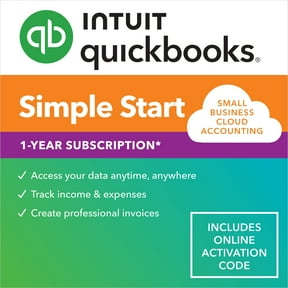 Intuit Quickbooks Online Simple Start 2024 1-Year Subscription
