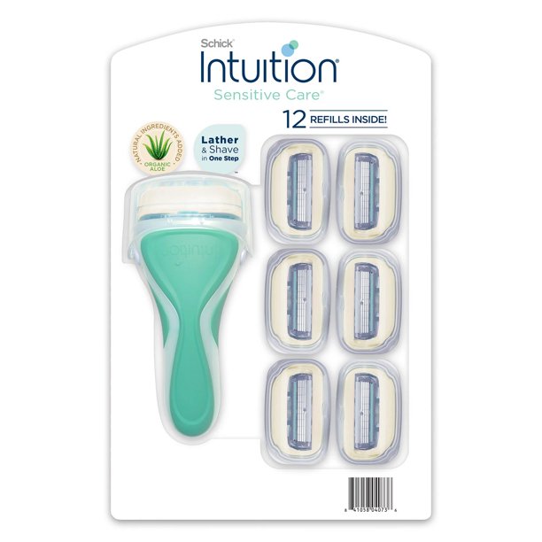 Intuition Plus Sensitive Care Razor Cartridges, 12 pk