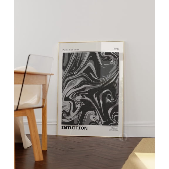 Intuition Positive Aura Posters, Spiritual Poster, Grainy Gradient Print, Psychedelic Art, Aura Print, Trendy Wall Art, Wall Art, Modern Wall Decor, 24x36 UNFRAMED