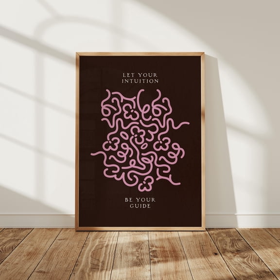 Intuition Quote Print Abstract Wall Art Therapy Office Decor Home Decor Office Wall Art