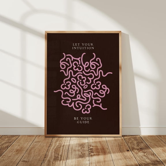 Intuition Quote Print Abstract Wall Art Therapy Office Decor