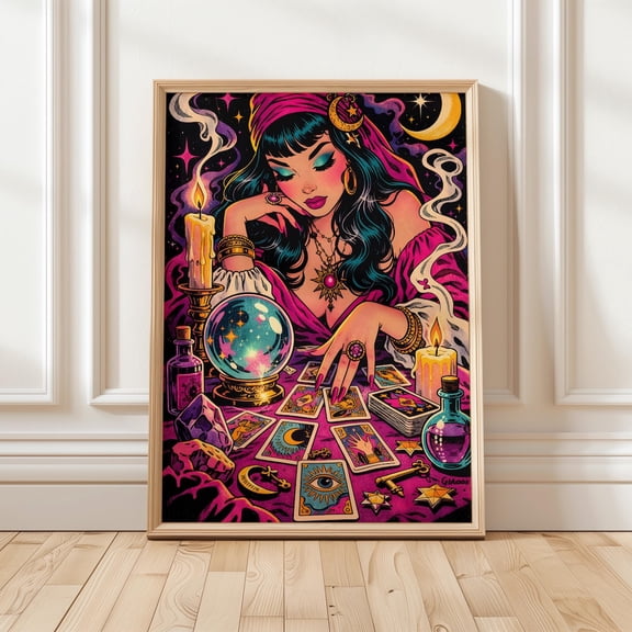 Intuition Wall Art Mystical Woman Self Discovery Decor Spiritual Insight Artwork Modern Psychic Aesthetic Inner Wisdom Print