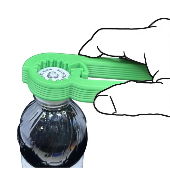 Intulon V5 Water/Soda Bottle Opener for Seniors - Ergonomic Kitchen Gadget (Color: Lime Green)