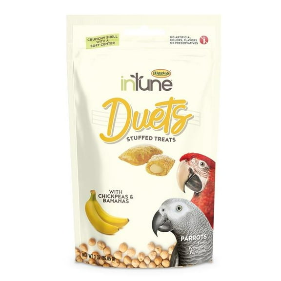 Intune Duets Treats For Parrots And Macaws Banana 3oz.