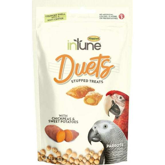 Intune Duets Treats For Parrots And Macaws Sweet Potato 3oz.