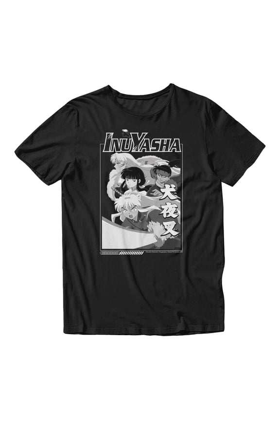 Kagome Sesshomaru Koga Epic Anime Group Men's T Shirt (Black, S-XXXL)