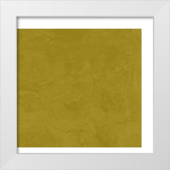 Inuit 12x12 White Modern Wood Framed Museum Art Print Titled - Abstract Mustard