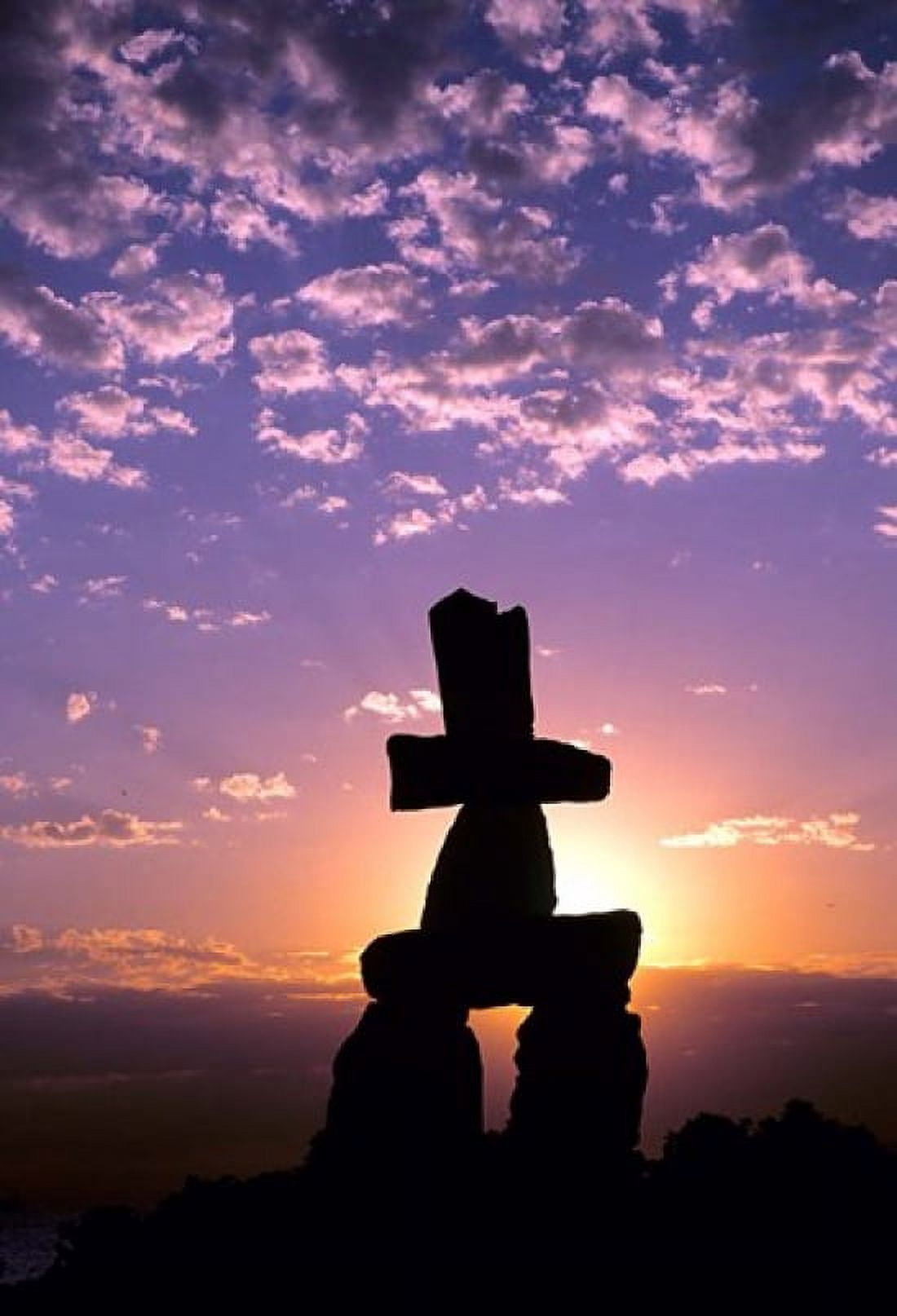 Inukshuk Northwest Territories Canvas Art - Michael DeFreitas DanitaDelimont (18 x 26)