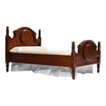thumbnail image 1 of Inusitus Wooden Dollhouse Queen Bed - Dolls House Furniture Queen Bed- 1/12 Scale (Dark Brown), 1 of 3
