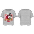 thumbnail image 1 of Inuyasha Anime Cartoon Characters Juniors Heather Grey Crop Top Graphic Tee - M, 1 of 3