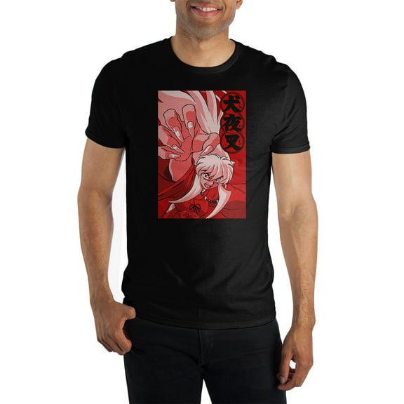 Inuyasha Anime Cartoon Mens Graphic Tee-Medium