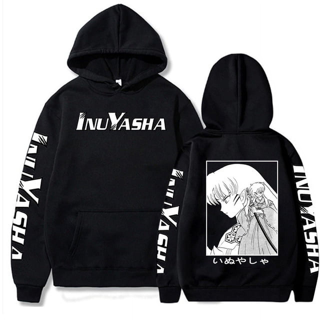 Inuyasha Anime Hoodie Harajuku Cartoon Crewneck Oversized Printed ...