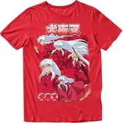 Inuyasha Dog Demon 5 Poses Red Mens T-Shirts Red Inuyasha Small
