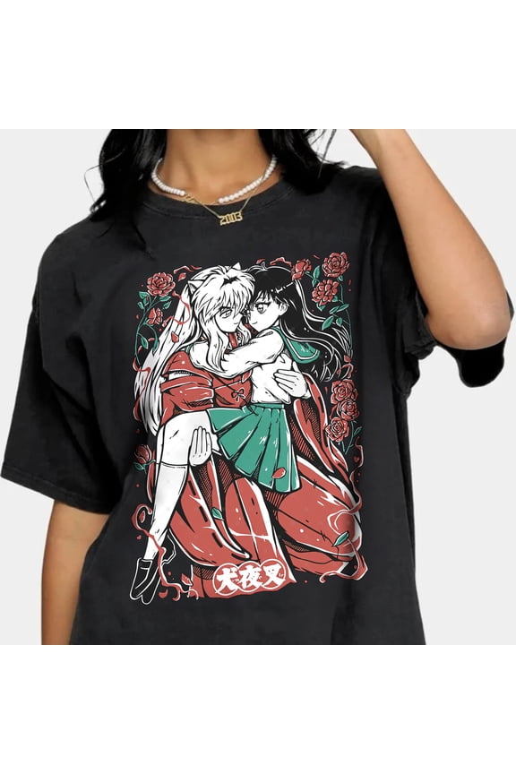 Inuyasha Kagome Anime Lovers T-Shirt, Anime Shirt,Anime Vintage Special Unisex T-shirt,Anime Manga Sweatshirts,Graphic Anime Tee,Fashion Anime Tee,Manga Shirts