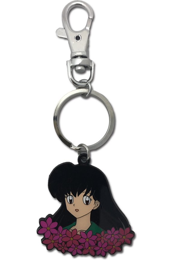 Inuyasha-Kagome Flowers Metal Keychain