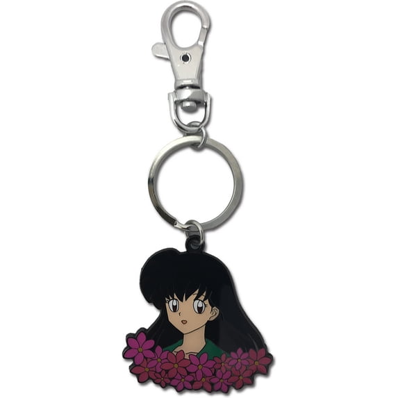 Inuyasha-Kagome Flowers Metal Keychain