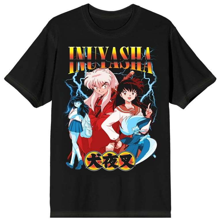 Inuyasha Kagome & Inuyasha Crew Neck Short Sleeve Men's Black T