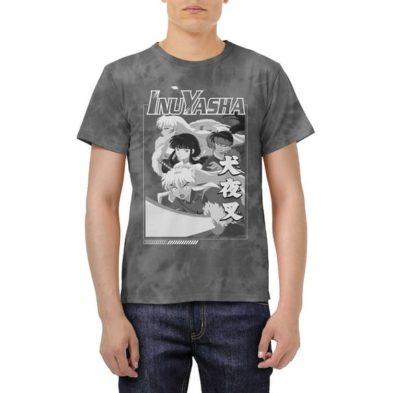 Inuyasha Men's & Big Men's Tie Dye Anime Graphic Tee Shirt, Sizes S-XL