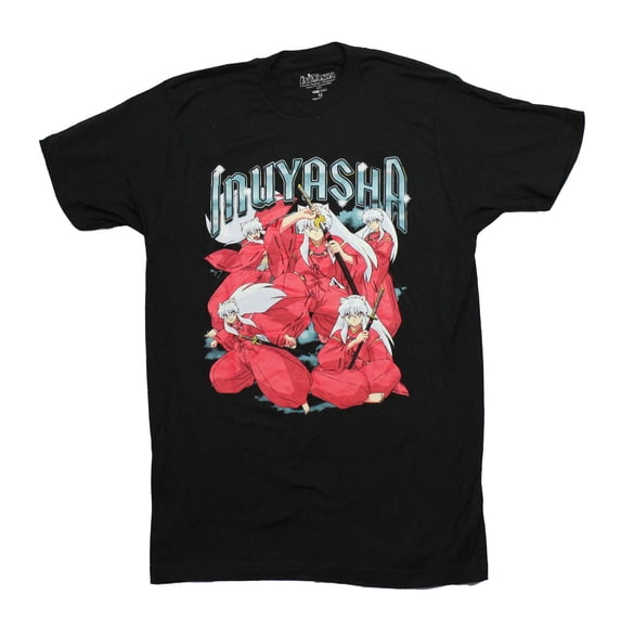 Inuyasha Mens T-Shirt - 5 Poses Under Name (X-Small)