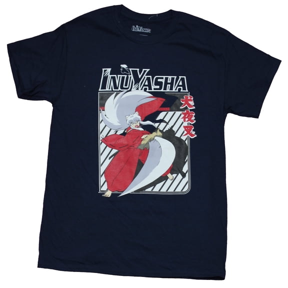 Inuyasha Mens T-Shirt - Wielding Blade Battle Ready Action Box (XX-Large)