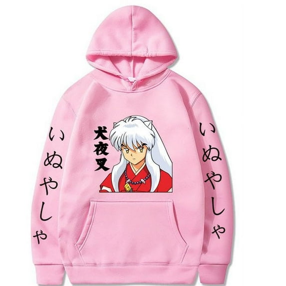 Inuyasha Sesshomaru Hoodie Streetwear Anime Printed Casual Sweatshirt Long Sleeve Pullover Harajuku