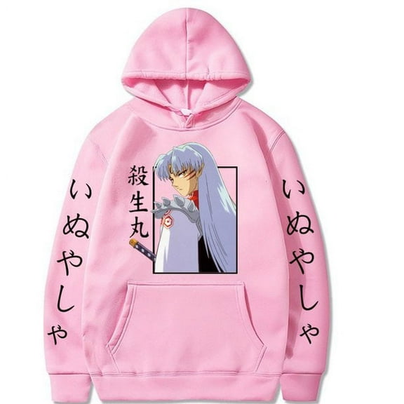 Inuyasha Sesshomaru Hoodie Streetwear Casual Sweatshirt Long Sleeve Pullover Harajuku Anime Printed