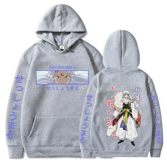 Inuyasha Sesshomaru Hoodie Streetwear Harajuku Anime Printed Casual Sweatshirt Long Sleeve Pullover