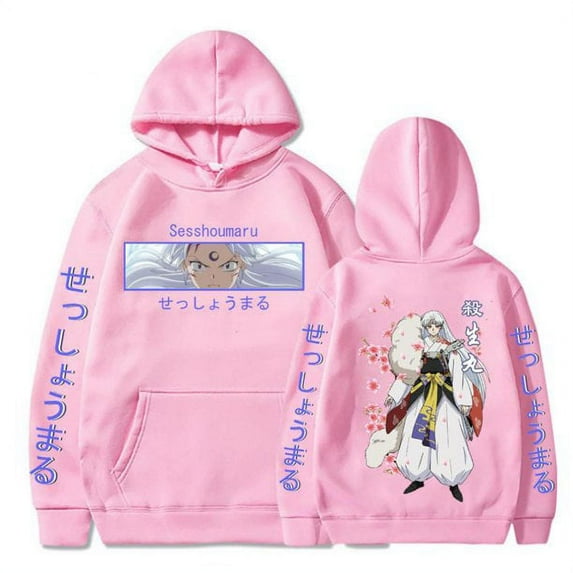 Inuyasha Sesshomaru Hoodie Streetwear Harajuku Anime Printed Casual Sweatshirt Long Sleeve Pullover