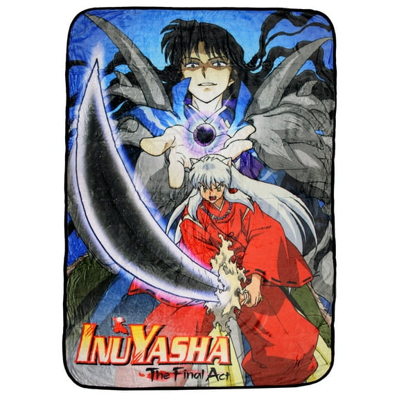 Inuyasha The Final Act Anime InuYasha and Naraku Soft Plush Fleece Throw Blanket 45" x 60"