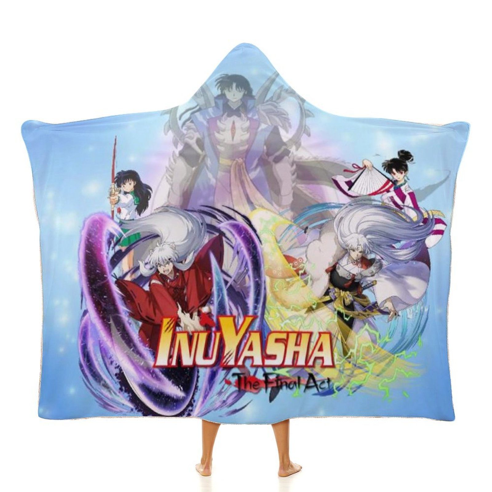 Inuyasha The Final Act Wearable Blanket Fleece Hooded Robe Cloak ...