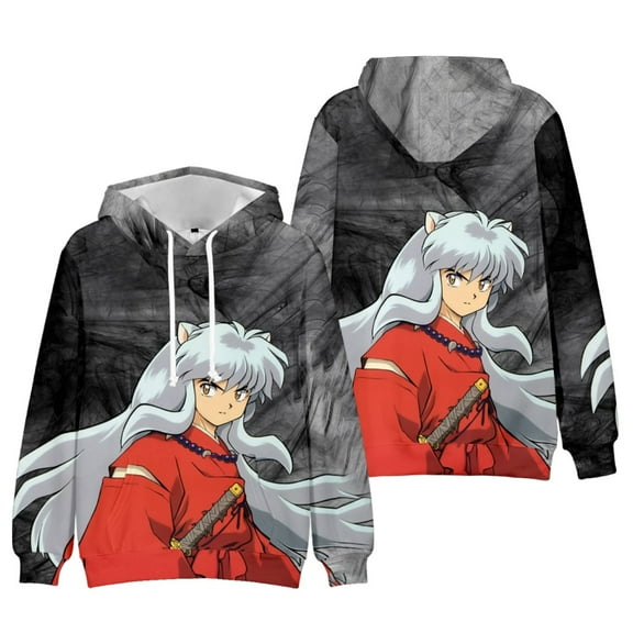 Inuyashas Anime Hoodies Harajuku Cartoon Crewneck Oversized Men Women Casual Style Sweatshirts