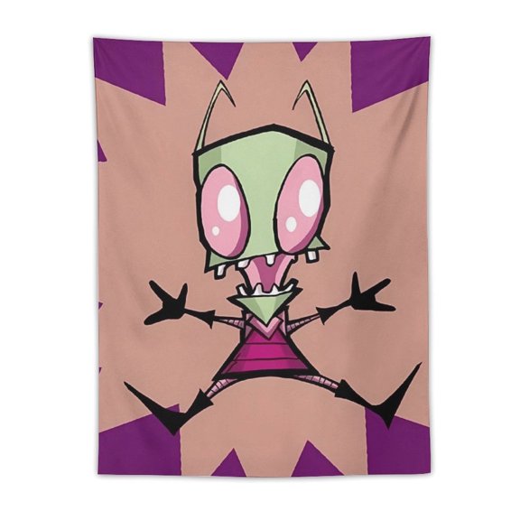 Invasor Zim Tapestry, Wall Hanging Decor, Aesthetic for Bedroom, Living Room, Dorm, Soft Fabric Home Accent 30"x40"