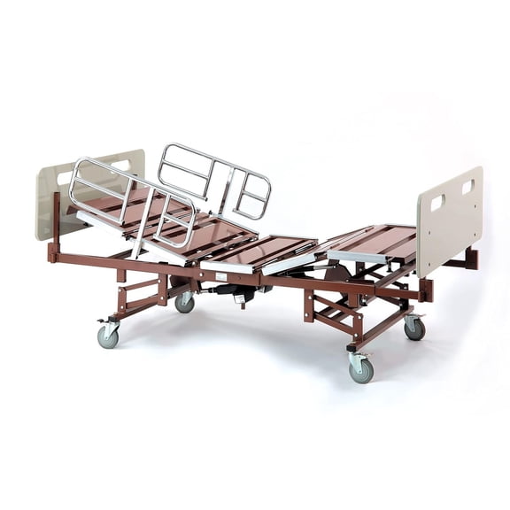 Invacare Heavy Duty Bariatric Full Electric Homecare Bed with Rails, 750 lb
