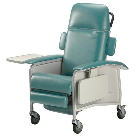 Invacare Clinical 3 Position Recliner Chair for Adults with Comfort Seating (Jade Blue)