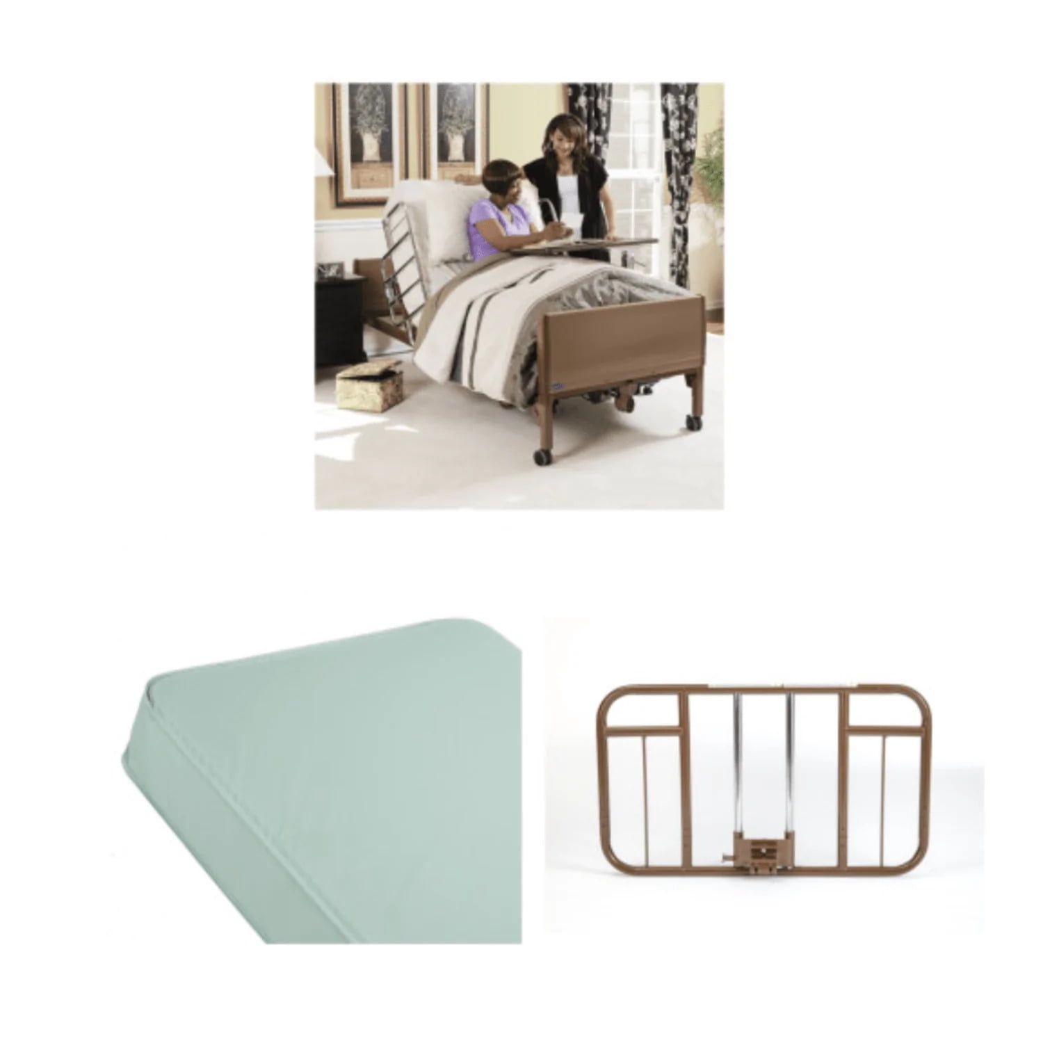 Invacare Full Electric Bed Package (5410IVC, 6630DS, 5185) (BED91633