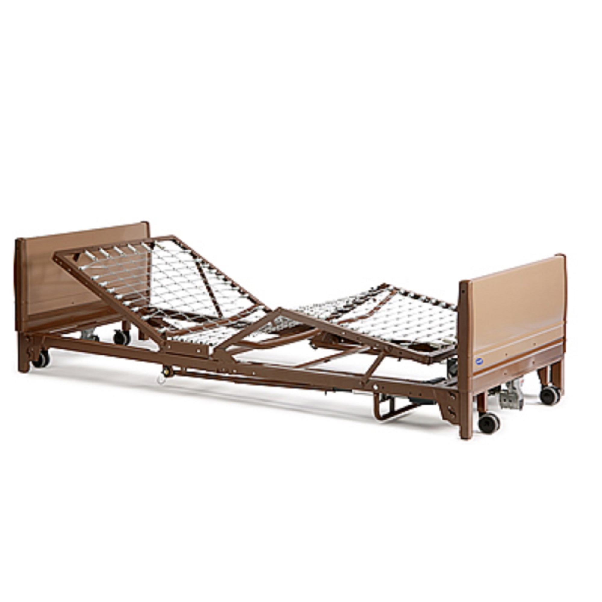 Invacare - Full-Electric Low Homecare Bed with Foam Mattress and Full-length Rails