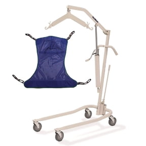 Invacare Hydraulic Patient Lift with R111 Large Mesh Sling, 450 lb Capacity