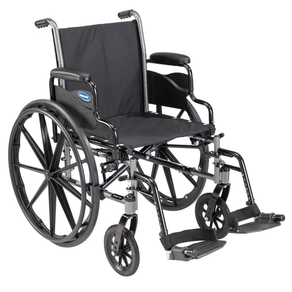 Invacare Tracer (SX5) Wheelchair for Adults Everyday Folding (20" Seat) | Footrests and Desk Arms