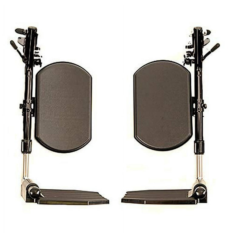 Invacare Wheelchair Elevating Legrests, Composite Footplates, Non-Padded  Calf Supports, 1 pair, T94HEP,Black 