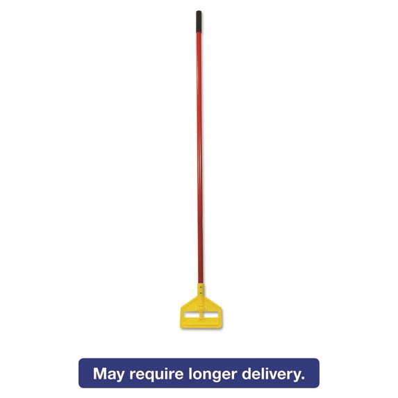 Invader Fiberglass Side-Gate Wet-Mop Handle, 60\", Red/Yellow