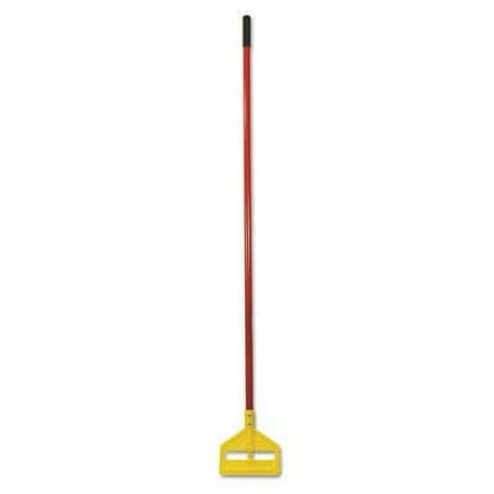 Rubbermaid Heavy Duty 60 in Side-Gate Fiberglass Mop Handles with Mop, Extends to 60 in, Red & Yellow, 1 Pack