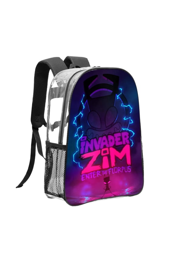 Invader Pattern Transparent Backpack Lightweight And fashionable Showcasing Personality And Leading The Trend