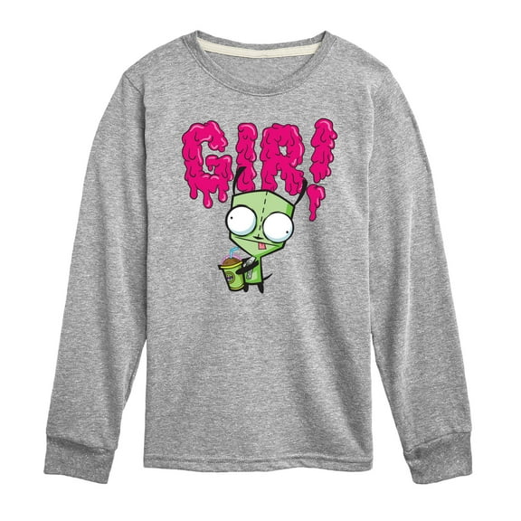 Invader ZIM - GIR Drinking with Slime on His Name - Toddler And Youth Short Sleeve Graphic T-Shirt