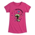 thumbnail image 1 of Invader ZIM - GIR Eating Candy - WHACHOOSAY - Toddler And Youth Girls Short Sleeve Graphic T-Shirt, 1 of 5